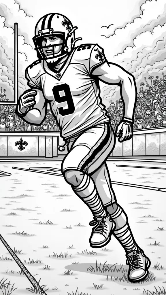 saints football coloring pages